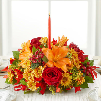 Autumn's Embrace Centerpiece –  Greenwich Blooms Florist Inc, Greenwich CT