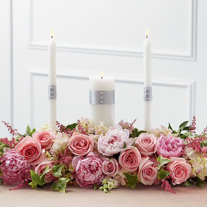 Worldwide Romance Unity Candle Arrangement –  Greenwich Blooms Florist Inc, Greenwich CT